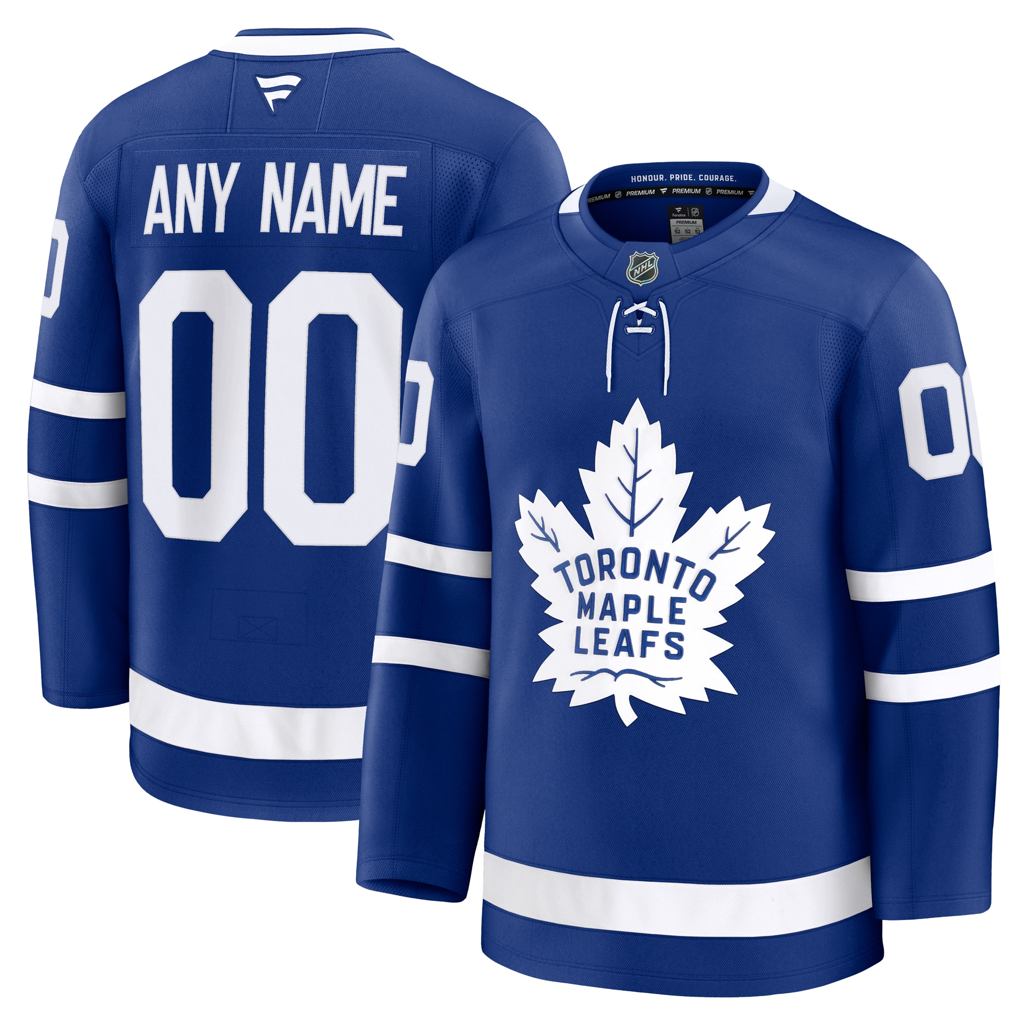 Men's Toronto Maple Leafs Blue Home Premium Custom Jersey - JS888 