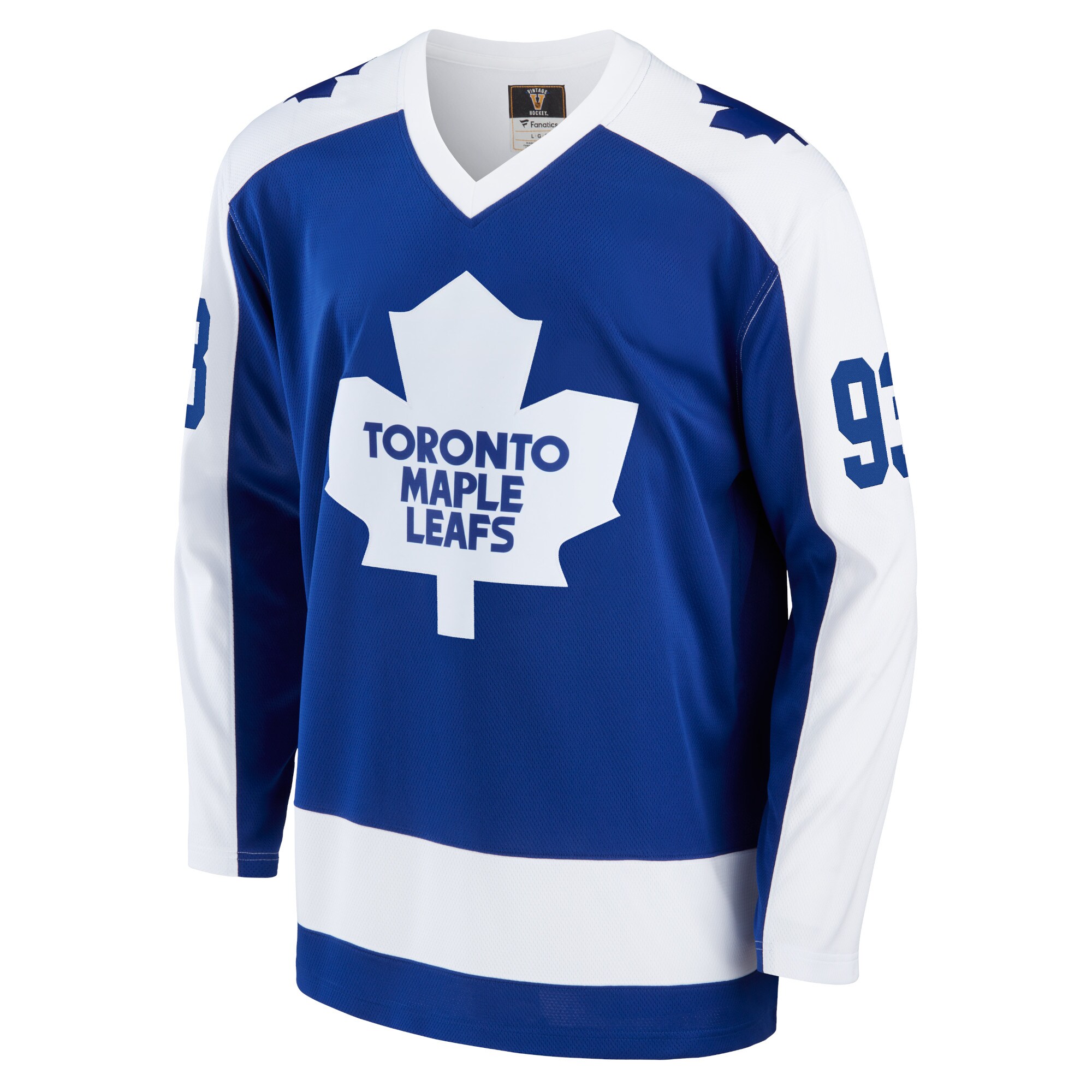 Alternative view of Men's Toronto Maple Leafs Doug Gilmour Blue Breakaway Retired Player Hockey Jersey - JS461 