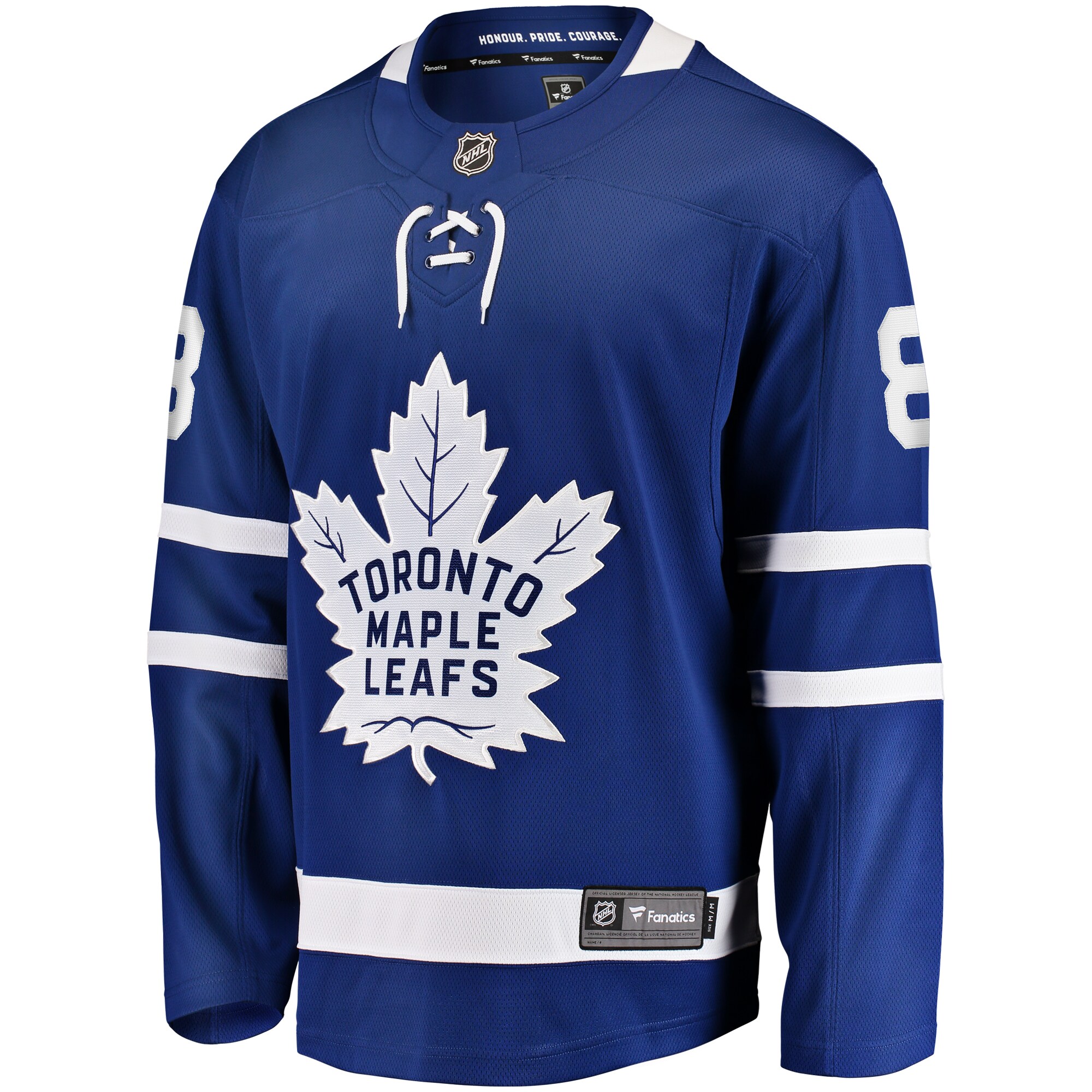 Alternative view of Men's Toronto Maple Leafs Jake Muzzin Blue Player Hockey Jersey - JS675 
