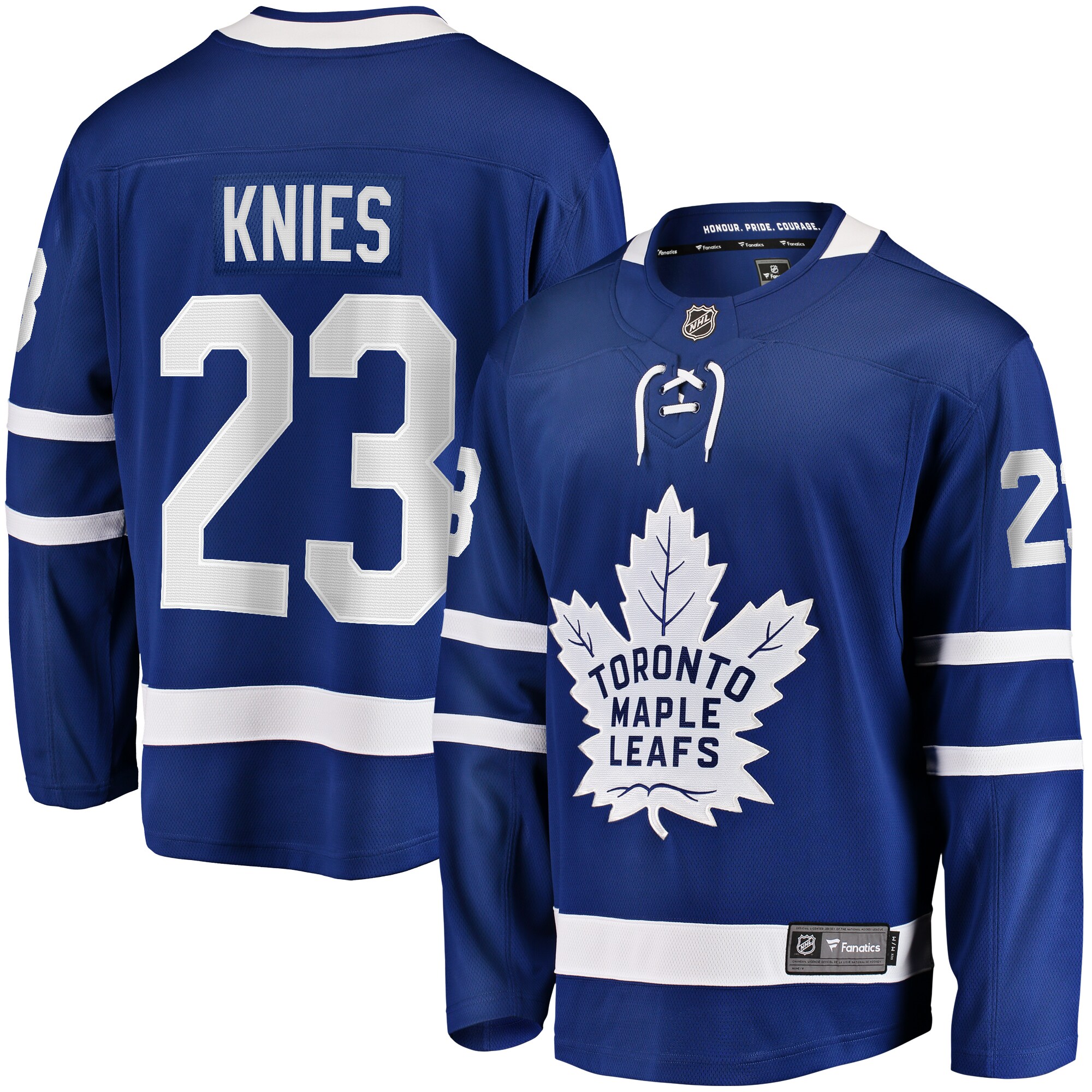Men's Toronto Maple Leafs Matthew Knies Blue Home Premier Breakaway Player Hockey Jersey - JS408 