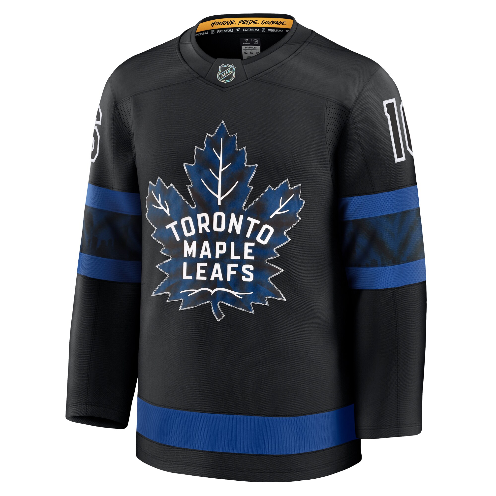 Alternative view of Men's Toronto Maple Leafs Mitch Marner Black Alternate Premium Hockey Jersey - JS433 