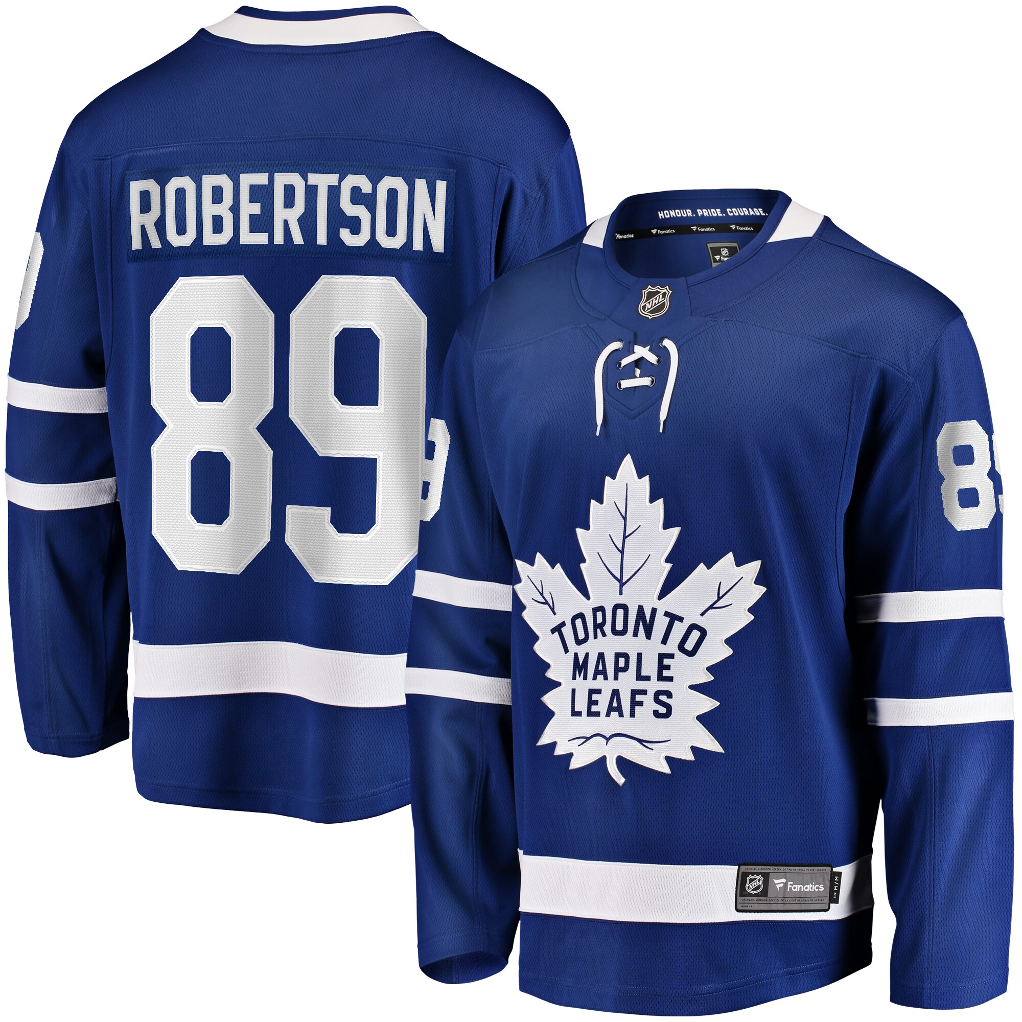 Men's Toronto Maple Leafs Nicholas Robertson Blue Home Premier Breakaway Player Hockey Jersey - JS924 