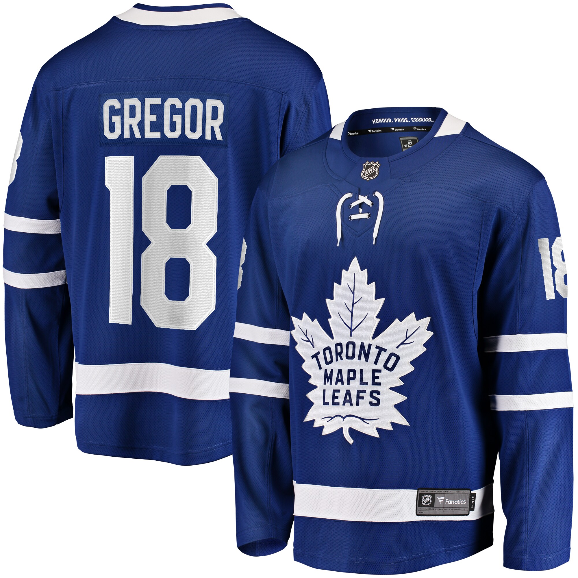 Men's Toronto Maple Leafs Noah Gregor Blue Home Premier Breakaway Player Hockey Jersey - JS810 