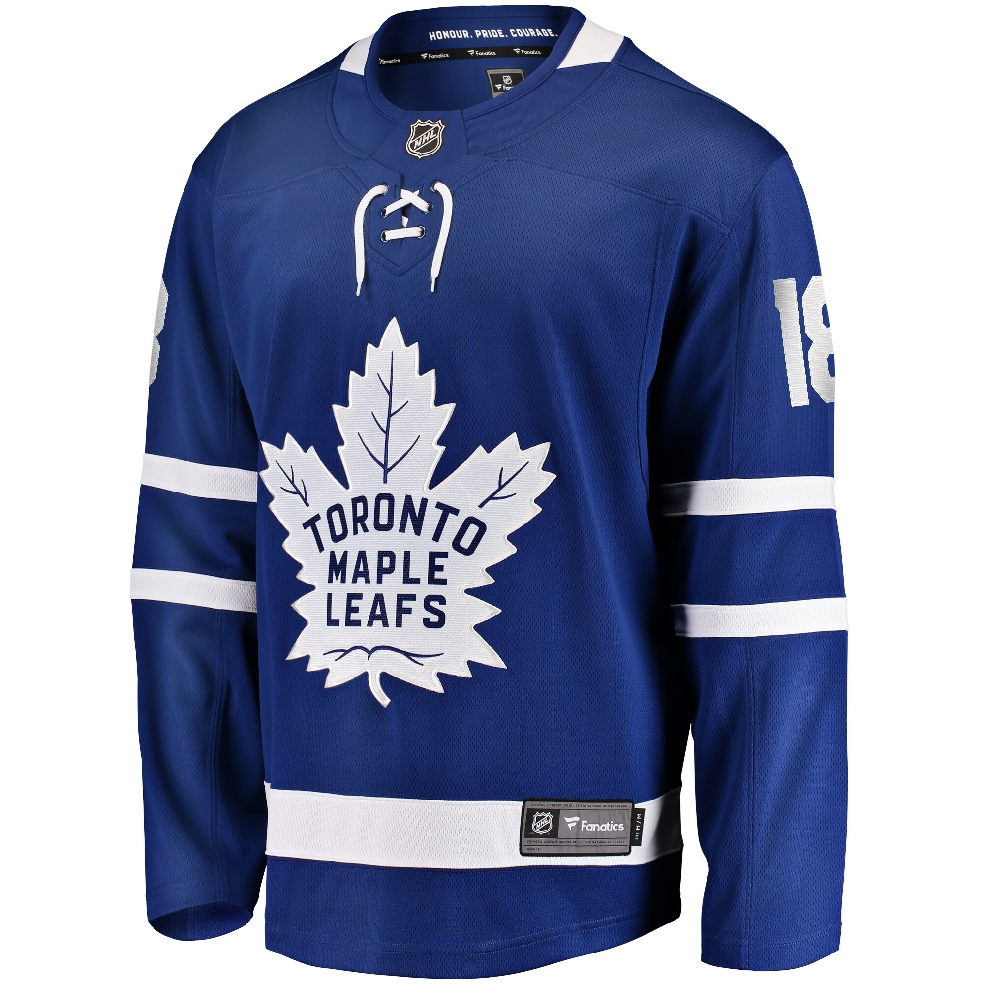 Alternative view of Men's Toronto Maple Leafs Noah Gregor Blue Home Premier Breakaway Player Hockey Jersey - JS810 