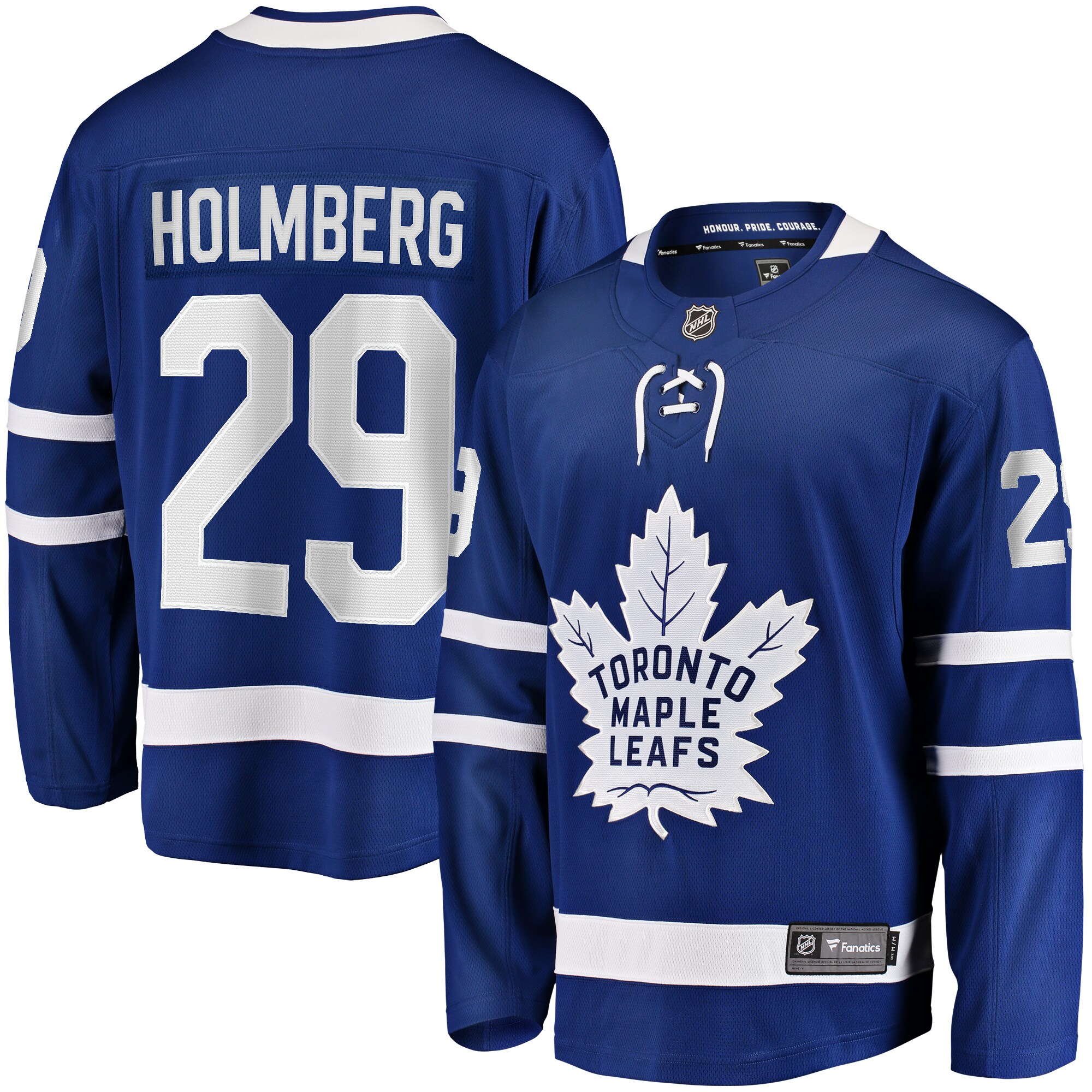 Men's Toronto Maple Leafs Pontus Holmberg Blue Home Premier Breakaway Player Hockey Jersey - JS399 