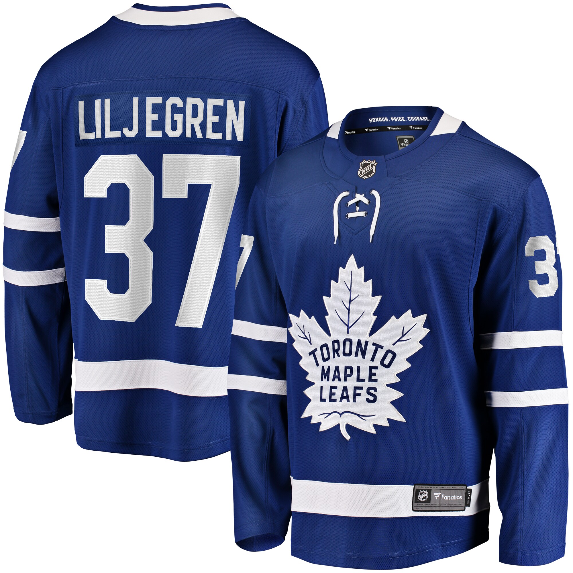 Men's Toronto Maple Leafs Timothy Liljegren Blue Home Premier Breakaway Player Jersey - JS421 