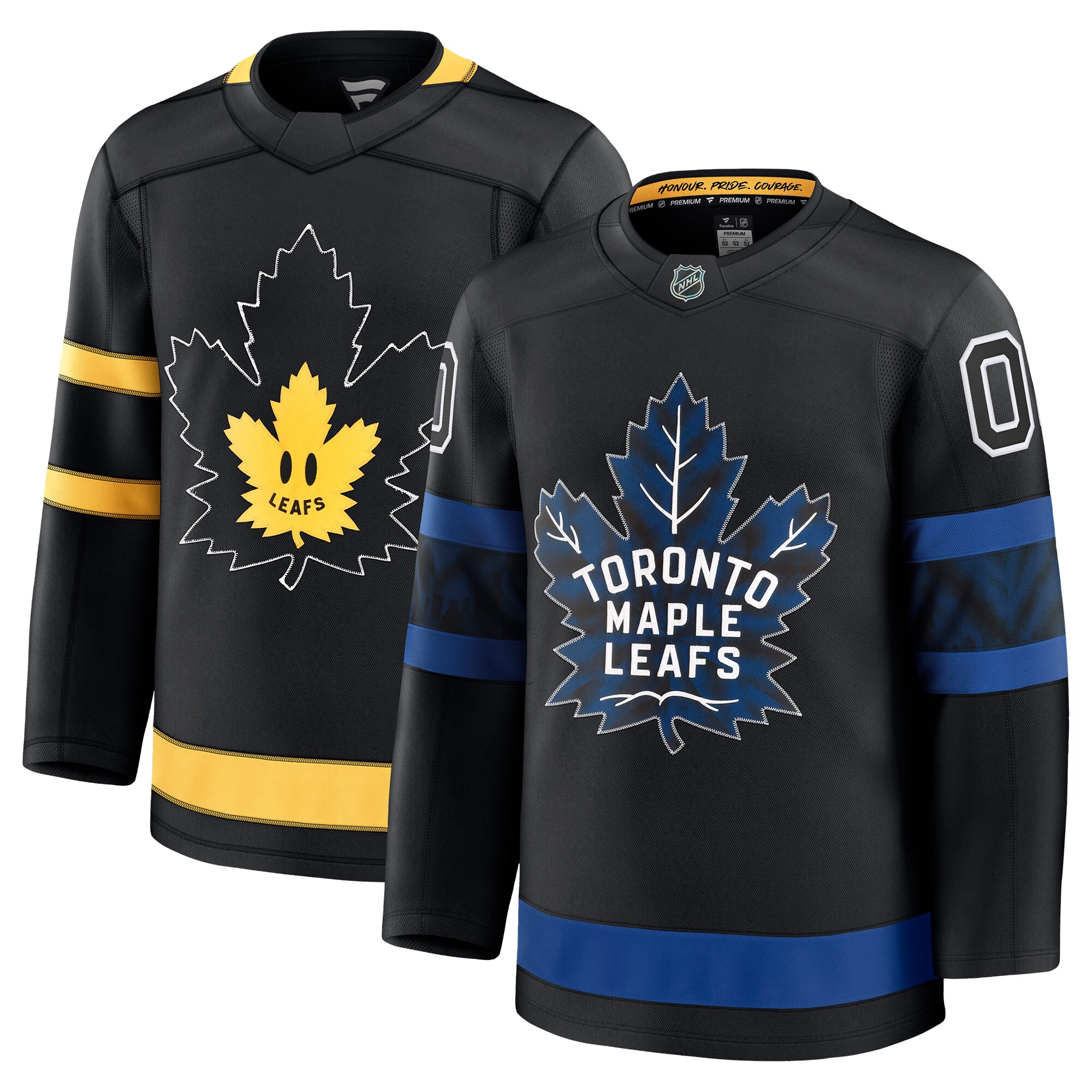 Men's Toronto Maple Leafs x drew house Black Alternate Premium Custom Hockey Jersey - JS724 