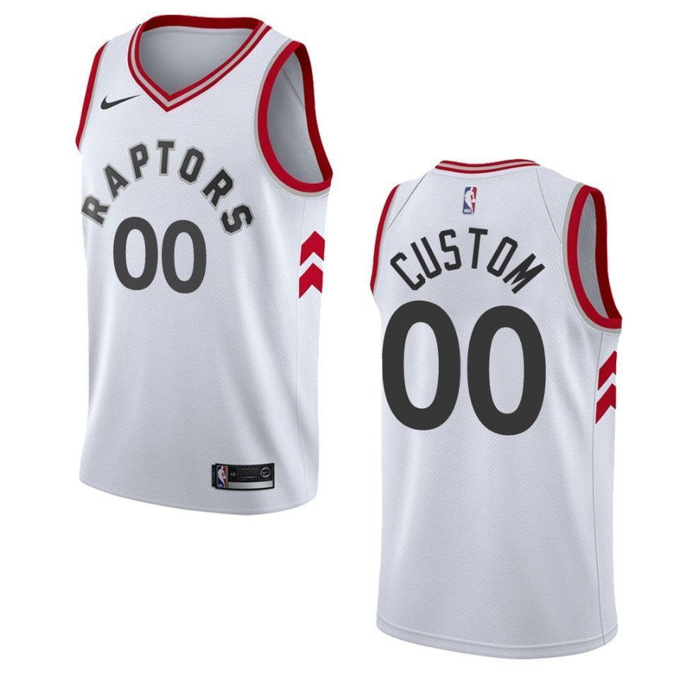 Men's Toronto Raptors 00 Custom Association Swingman Basketball Jersey - White - JS782 
