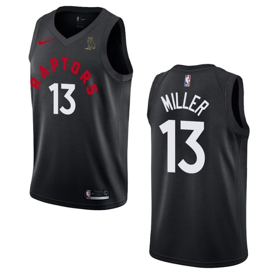 Men's Toronto Raptors 13 Malcolm Miller Drake Ovo Collection Basketball Jersey - Black - JS688 