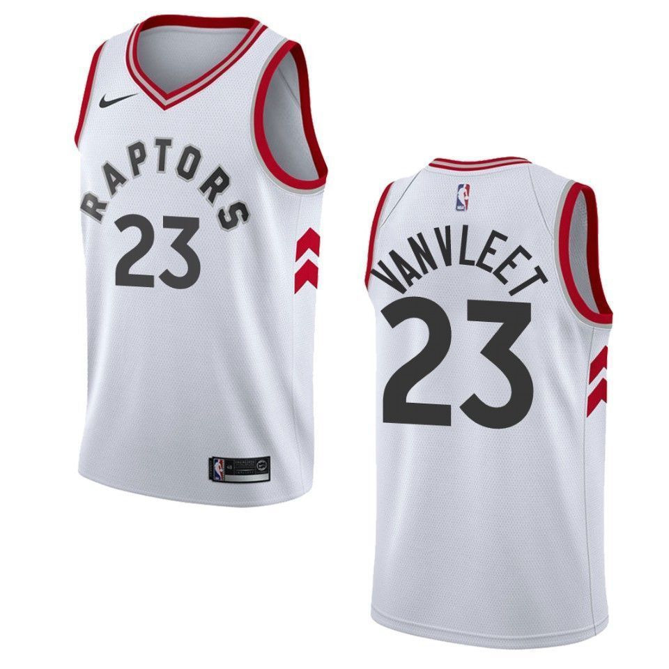 Men's Toronto Raptors 23 Fred Vanvleet Association Swingman Basketball Jersey - White - JS599 