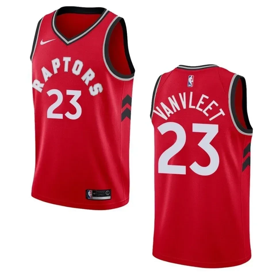 Men's Toronto Raptors 23 Fred Vanvleet Icon Swingman Basketball Jersey - Red - JS362 