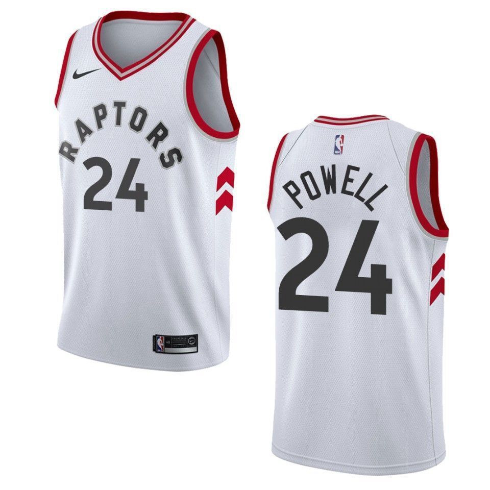 Men's Toronto Raptors 24 Norman Powell Association Swingman Basketball Jersey - White - JS644 