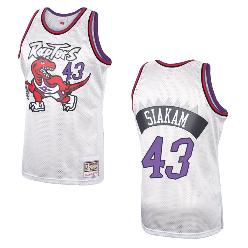 Men's Toronto Raptors #43 Pascal Siakam Hardwood Classics Swingman Basketball Jersey - Platinum