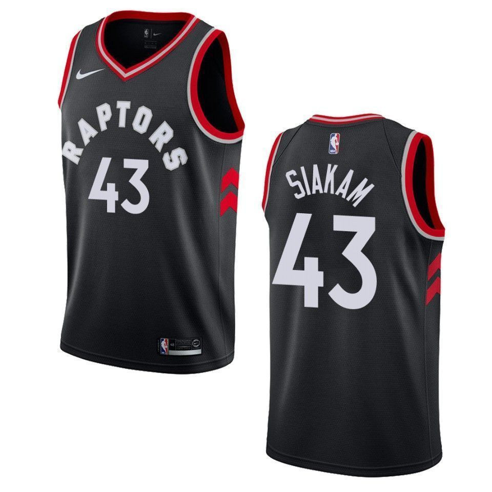 Men's Toronto Raptors 43 Pascal Siakam Statement Swingman Basketball Jersey - Black - JS316 