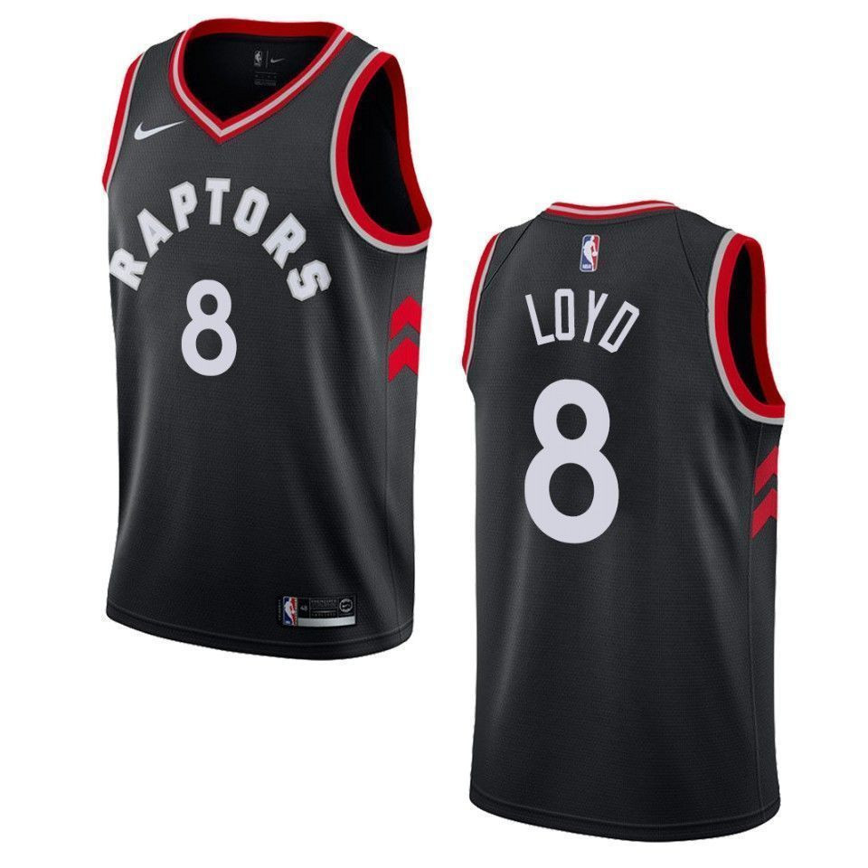 Men's Toronto Raptors 8 Jordan Loyd Statement Swingman Basketball Jersey - Black - JS819 