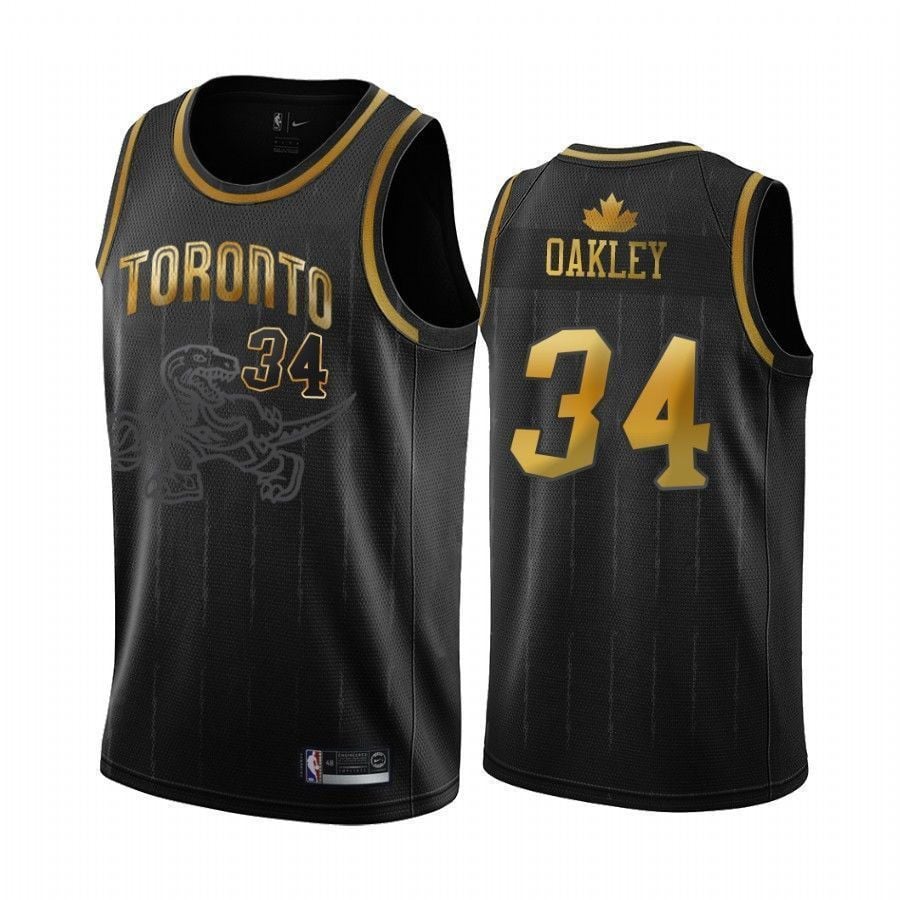 Men's Toronto Raptors Charles Oakley 34 Hardwood Classics Basketball Jersey - JS989 