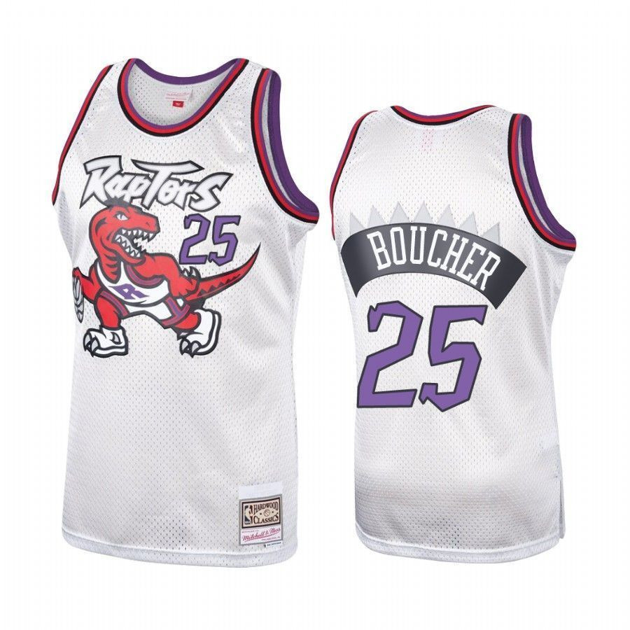 Men's Toronto Raptors Chris Boucher Platinum Hardwood Classics Basketball Jersey 25 - JS522 