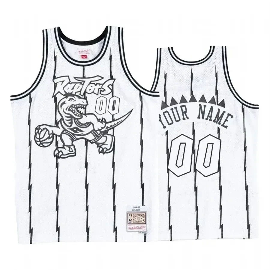 Men's Toronto Raptors Custom 00 White Black Concord Collection Basketball Jersey - JS788 