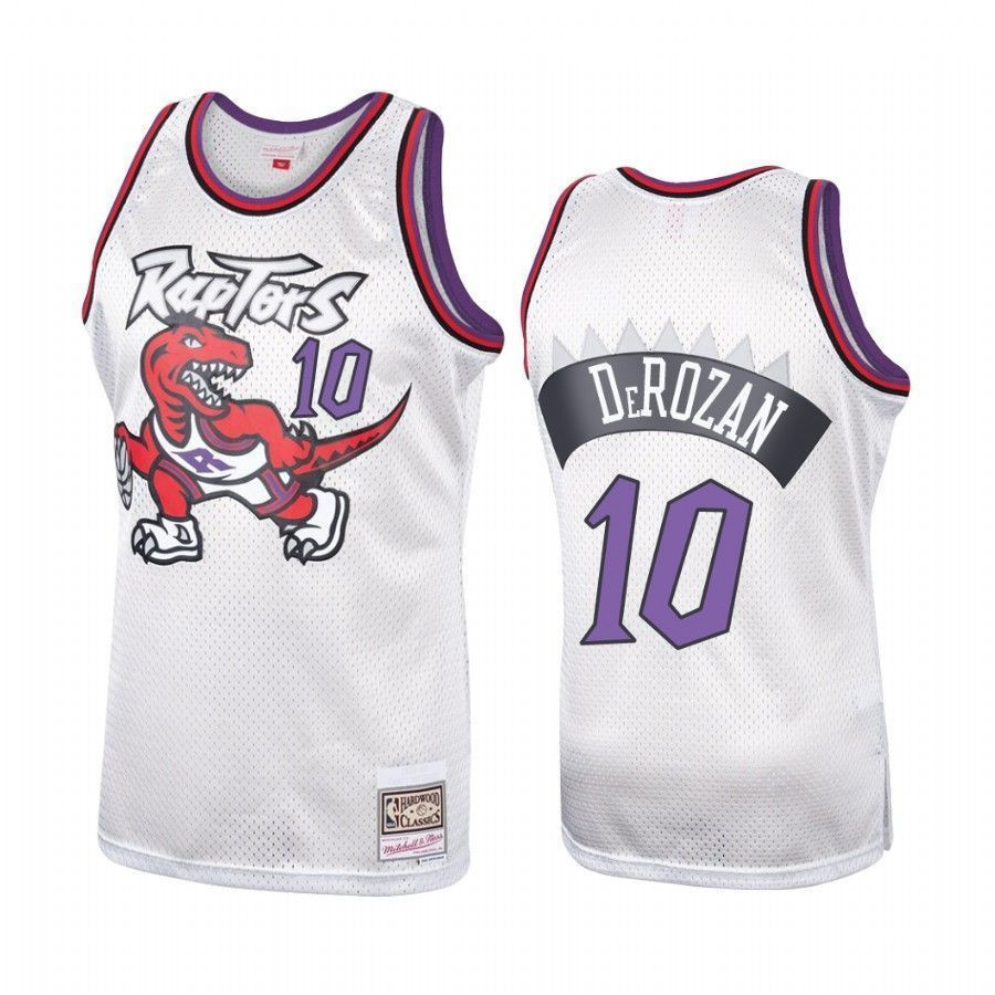 Men's Toronto Raptors Demar Derozan Platinum Hardwood Classics Basketball Jersey 10 - JS498 
