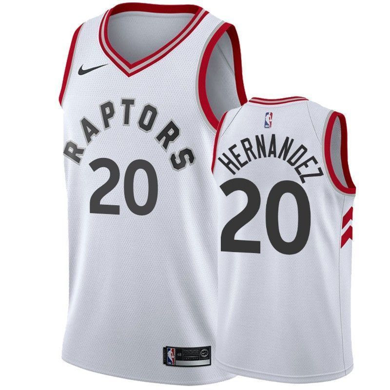 Men's Toronto Raptors Dewan Hernandez 20 Association Basketball Jersey - JS389 