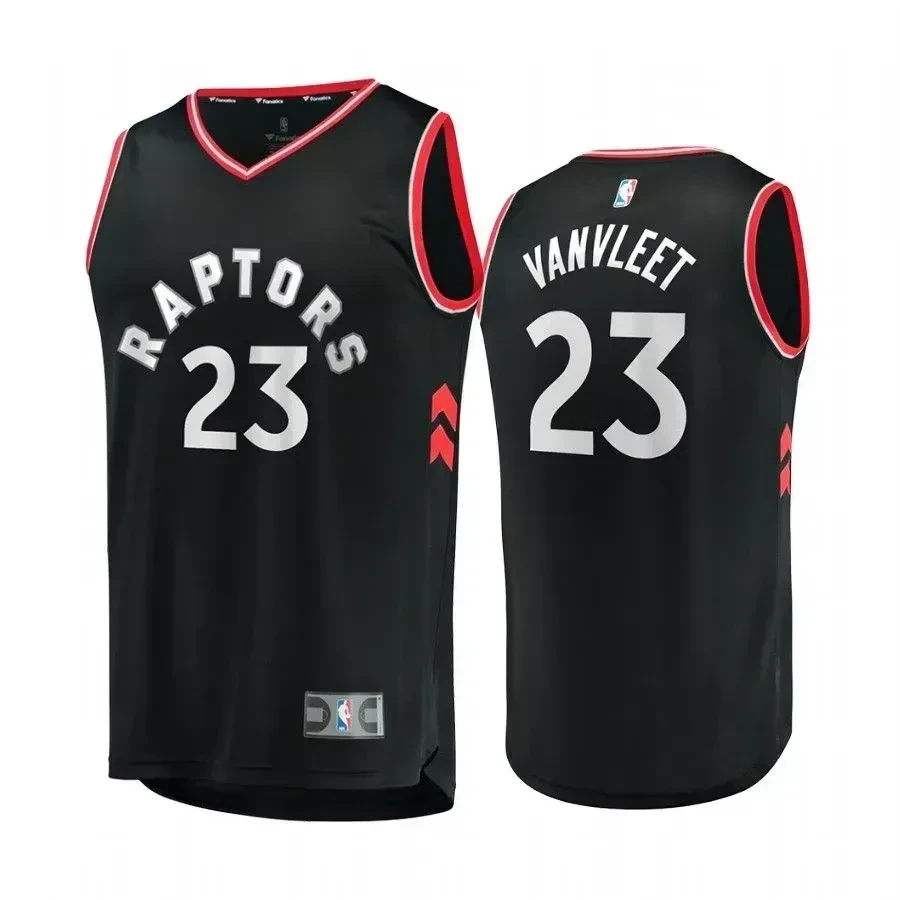 Men's Toronto Raptors Fred Vanvleet Black Statet Basketball Jersey - JS172 