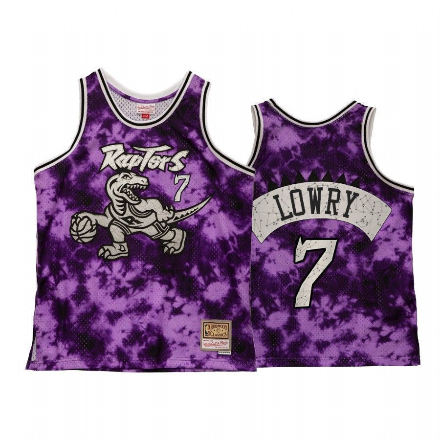 Men's Toronto Raptors Kyle Lowry Galaxy Constellation Basketball Jersey Purple Throwback - JS792 