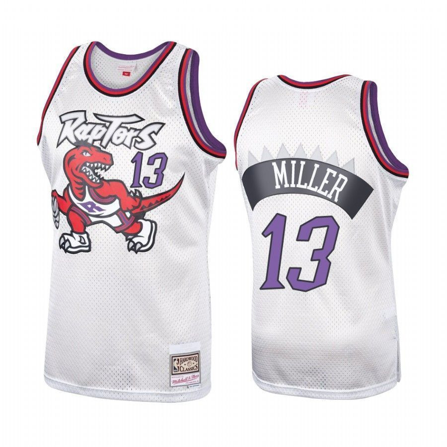 Men's Toronto Raptors Malcolm Miller Platinum Hardwood Classics Basketball Jersey 13 - JS581 