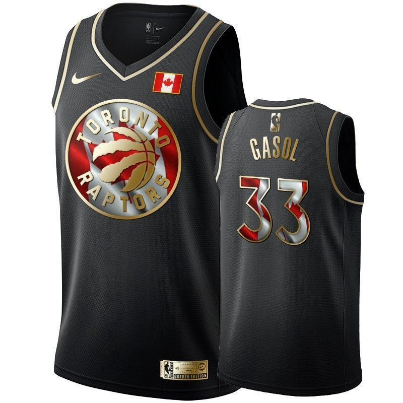 Men's Toronto Raptors Marc Gasol Canada Day 33 Black Basketball Jersey - JS914 