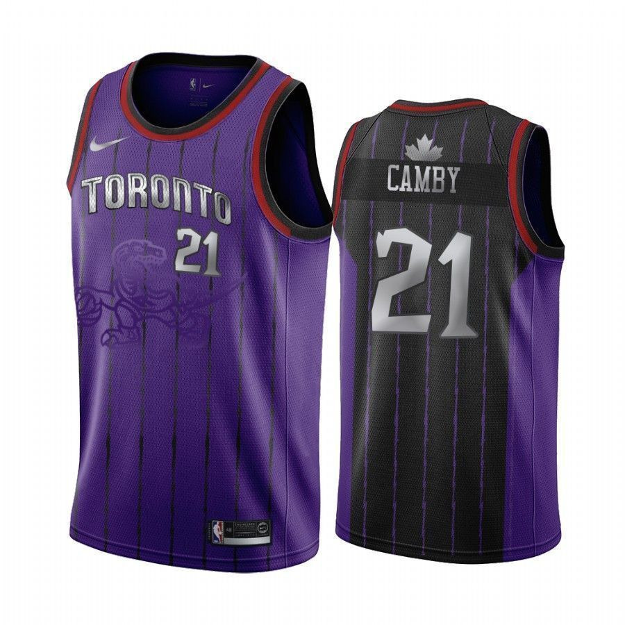 Men's Toronto Raptors Marcus Camby 21 Hardwood Classics Basketball Jersey - JS564 