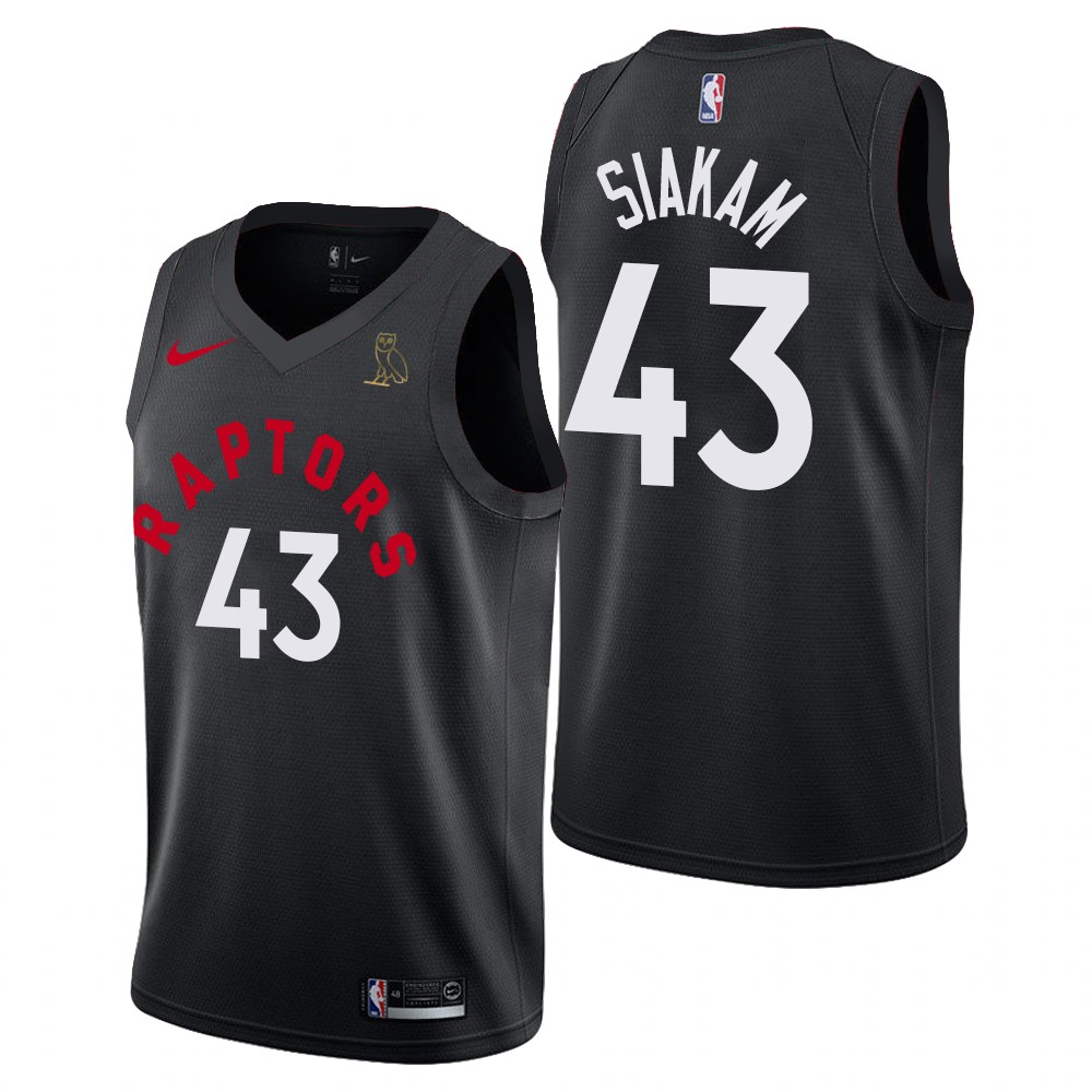 Men's Toronto Raptors Pascal Siakam #43 Drake Ovo Black Basketball Jersey