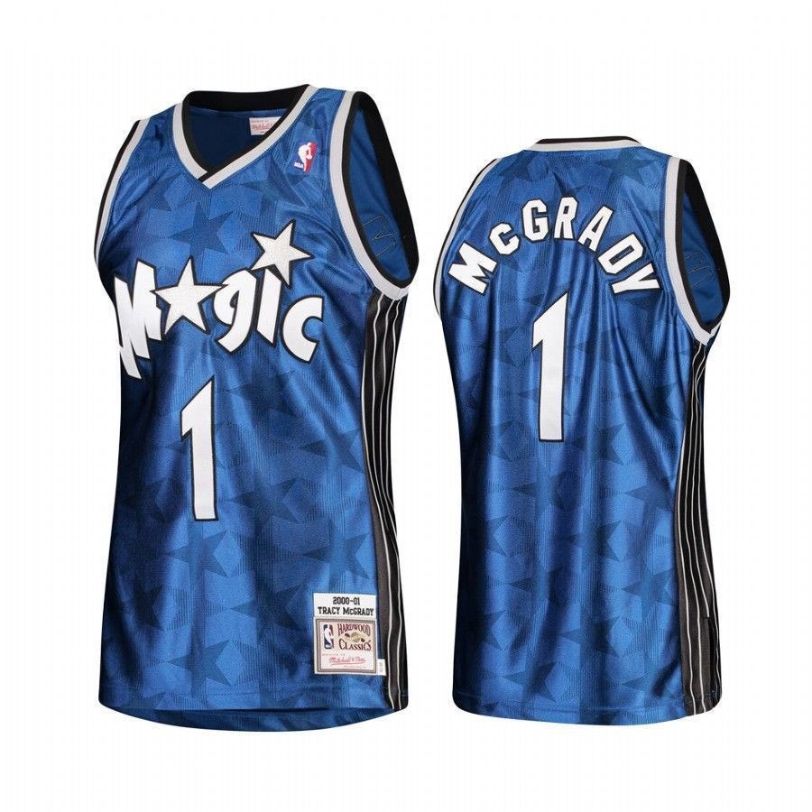 Men's Tracy Mcgrady 1 Orlando Magic Road Hardwood Classics Jersey - JS307 
