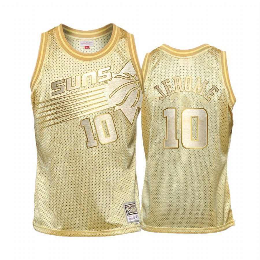 Men's Ty Jerome 10 Phoenix Suns Golden Hwc Basketball Jersey - JS143 