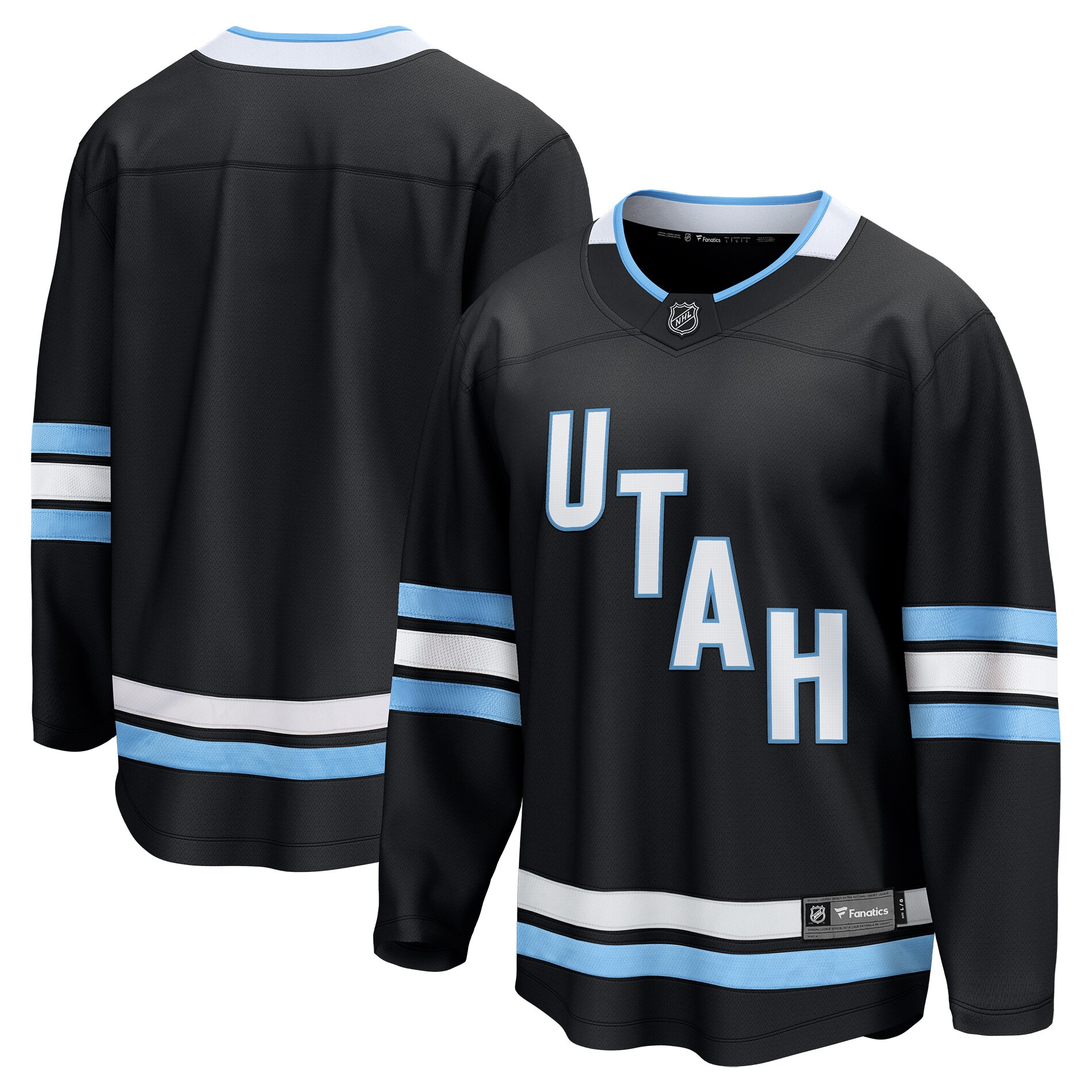 Men's Utah Hockey Club Black Breakaway Blank Hockey Jersey - JS388 
