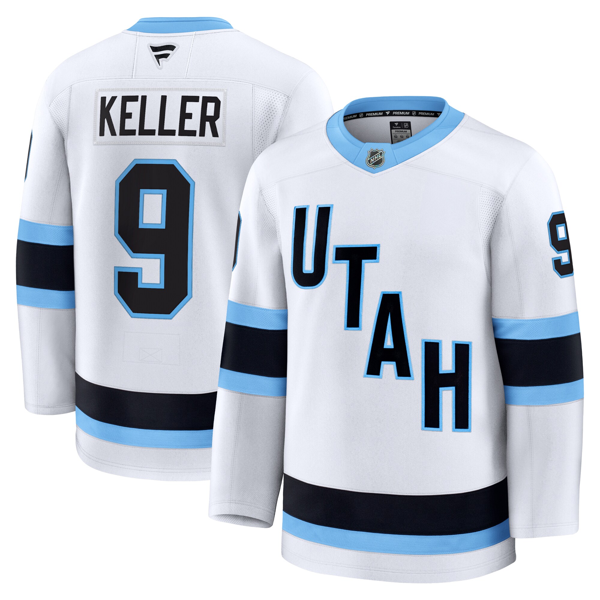 Men's Utah Hockey Club Clayton Keller White Away Premium Hockey Jersey - JS748 