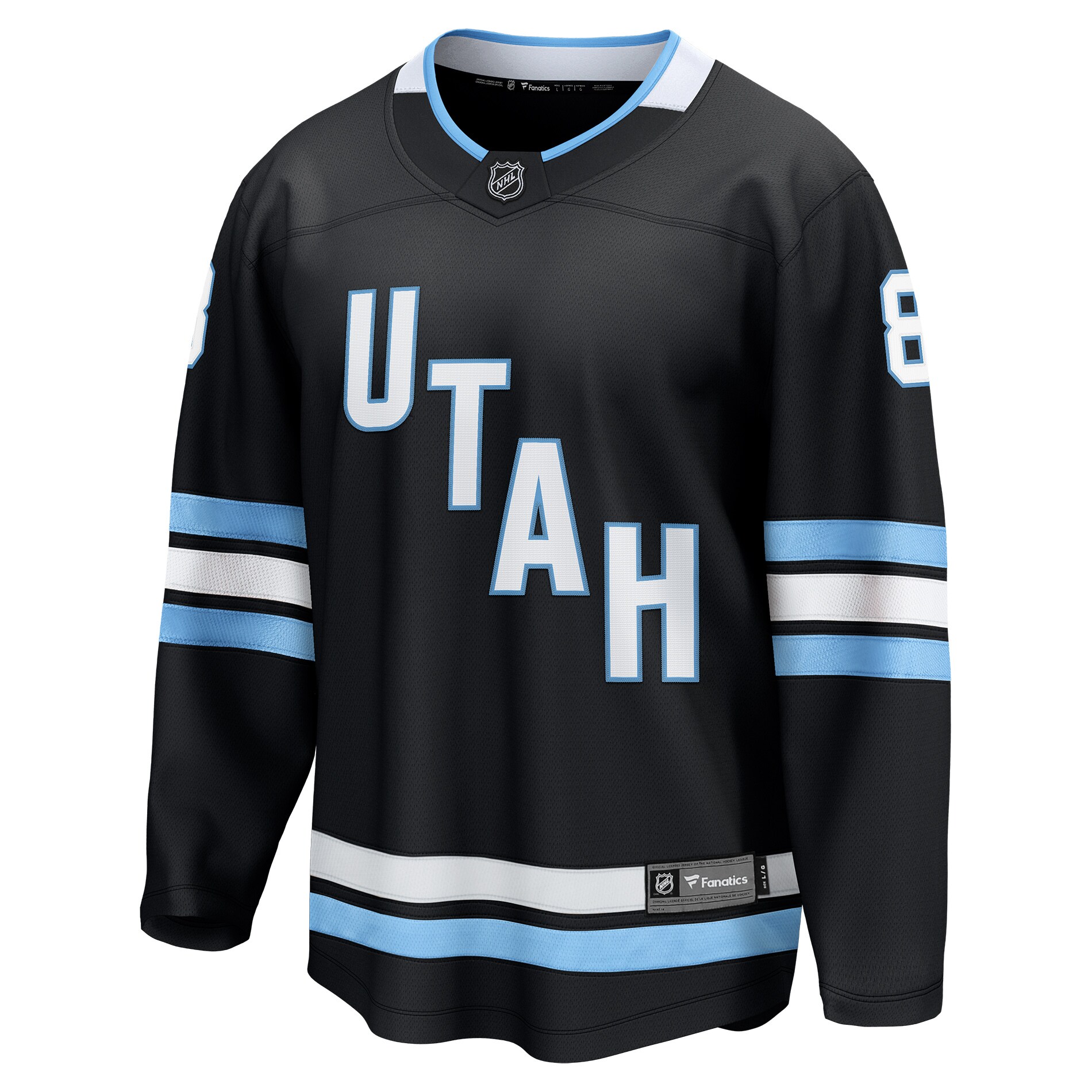 Alternative view of Men's Utah Hockey Club Nick Schmaltz Black Breakaway Player Hockey Jersey - JS694 