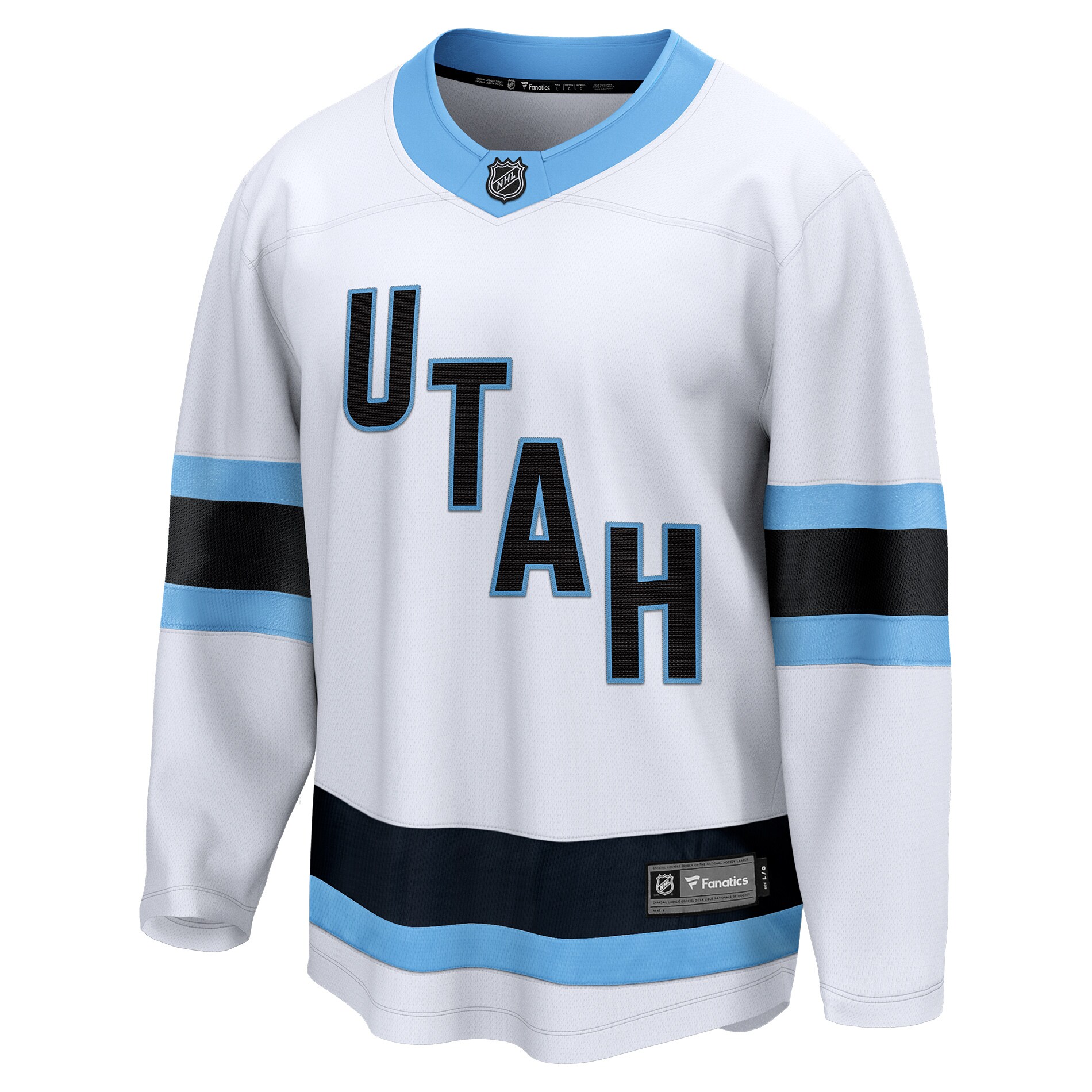 Alternative view of Men's Utah Hockey Club White Breakaway Blank Hockey Jersey - JS324 