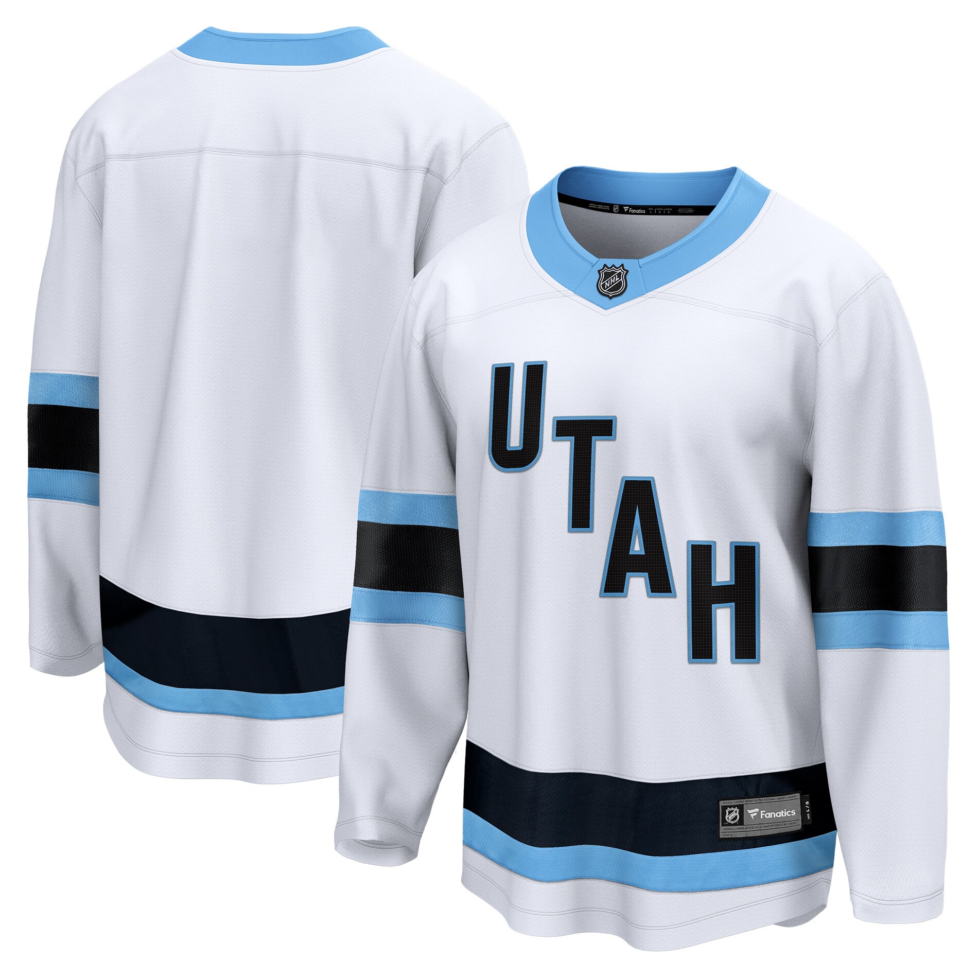 Men's Utah Hockey Club White Breakaway Blank Hockey Jersey - JS873 