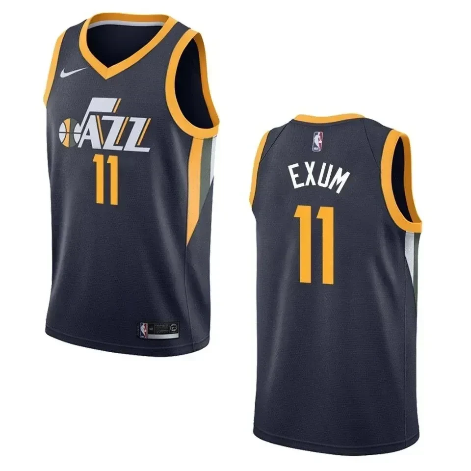 Men's Utah Jazz 11 Dante Exum Icon Swingman Hockey Jersey - Navy - JS274 
