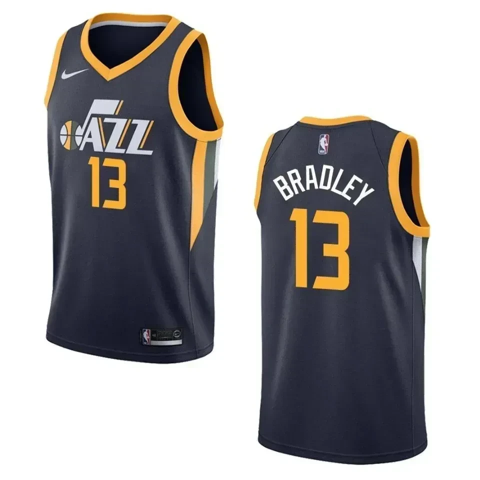 Men's Utah Jazz 13 Tony Bradley Icon Swingman Hockey Jersey - Navy - JS770 