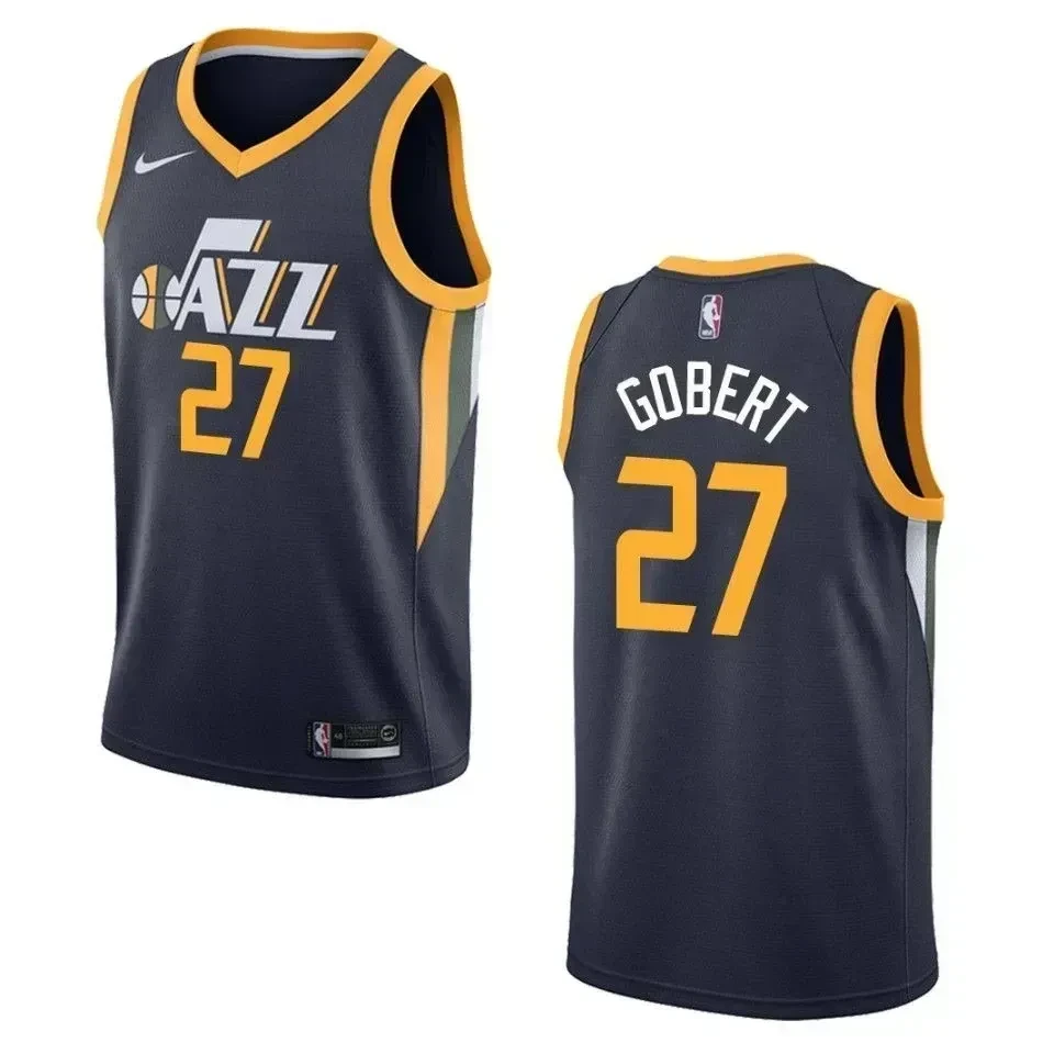 Men's Utah Jazz 27 Rudy Gobert Icon Swingman Hockey Jersey - Navy - JS223 