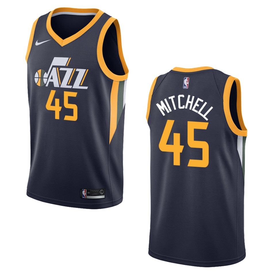 Men's Utah Jazz #45 Donovan Mitchell Icon Swingman Basketball Jersey - Navy