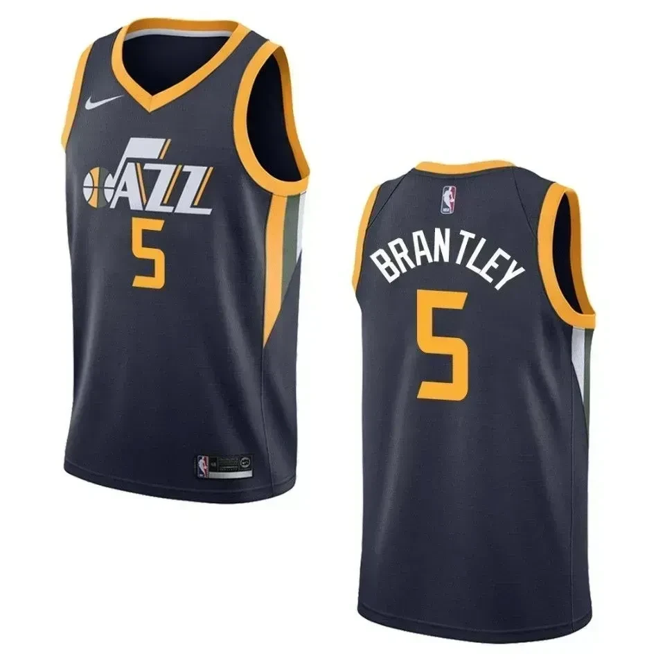 Men's Utah Jazz 5 Jarrell Brantley Icon Swingman Hockey Jersey - Navy - JS687 