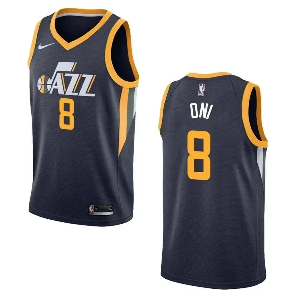 Men's Utah Jazz 8 Miye Oni Icon Swingman Basketball Jersey - Navy - JS638 