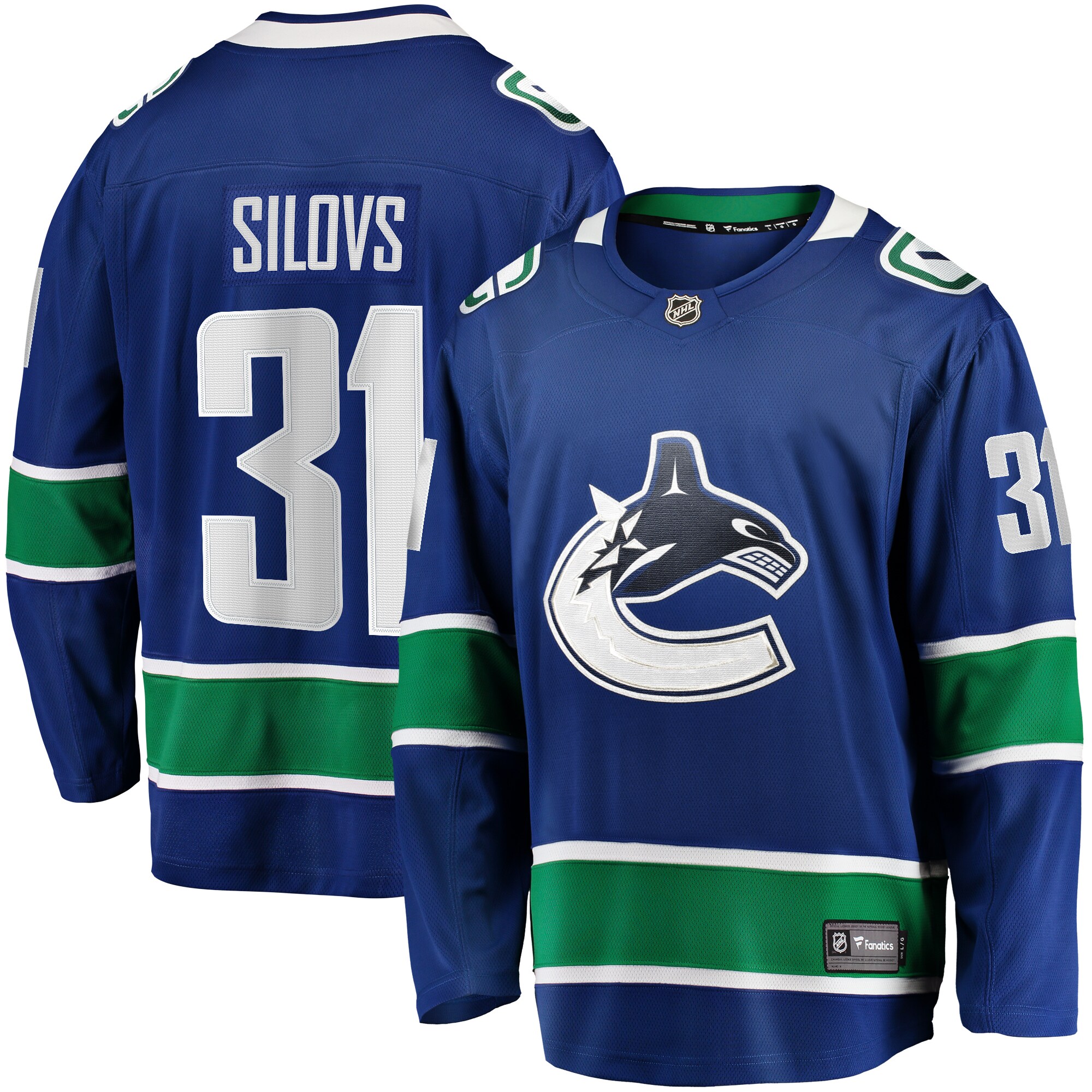 Men's Vancouver Canucks Arturs Silovs Blue Home Premier Breakaway Player Hockey Jersey - JS981 