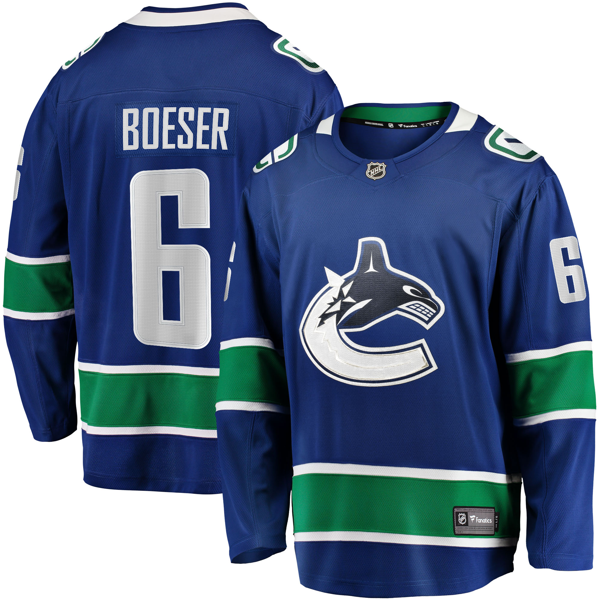 Men's Vancouver Canucks Brock Boeser Blue Home Breakaway Hockey Jersey - JS681 