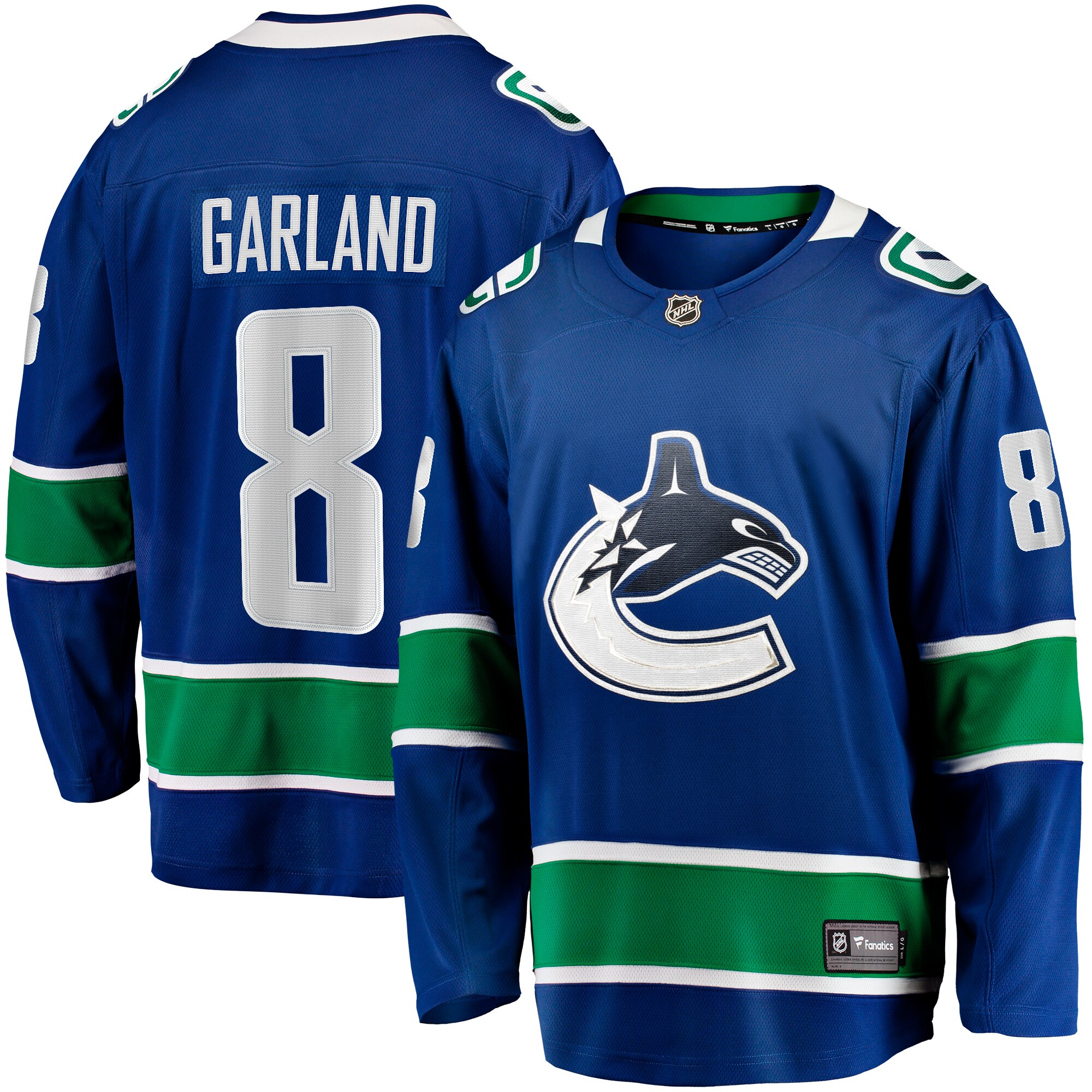 Men's Vancouver Canucks Conor Garland Blue Home Breakaway Hockey Jersey - JS279 