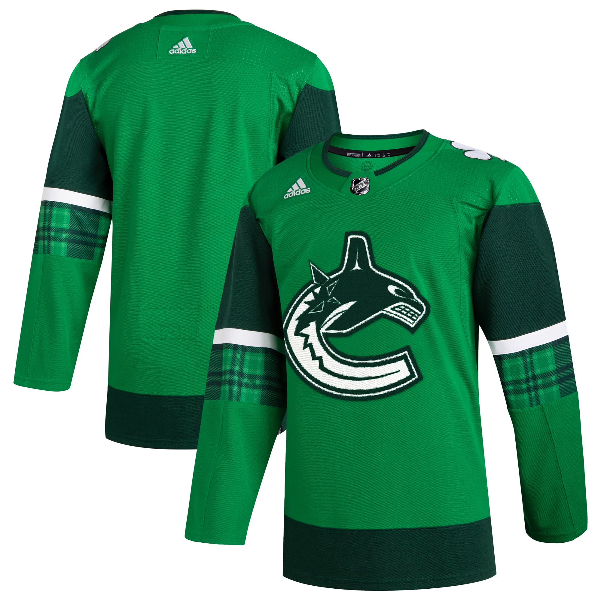 Men's Vancouver Canucks Kelly Green 2023 St. Patrick's Day Primegreen Hockey Jersey - JS140 