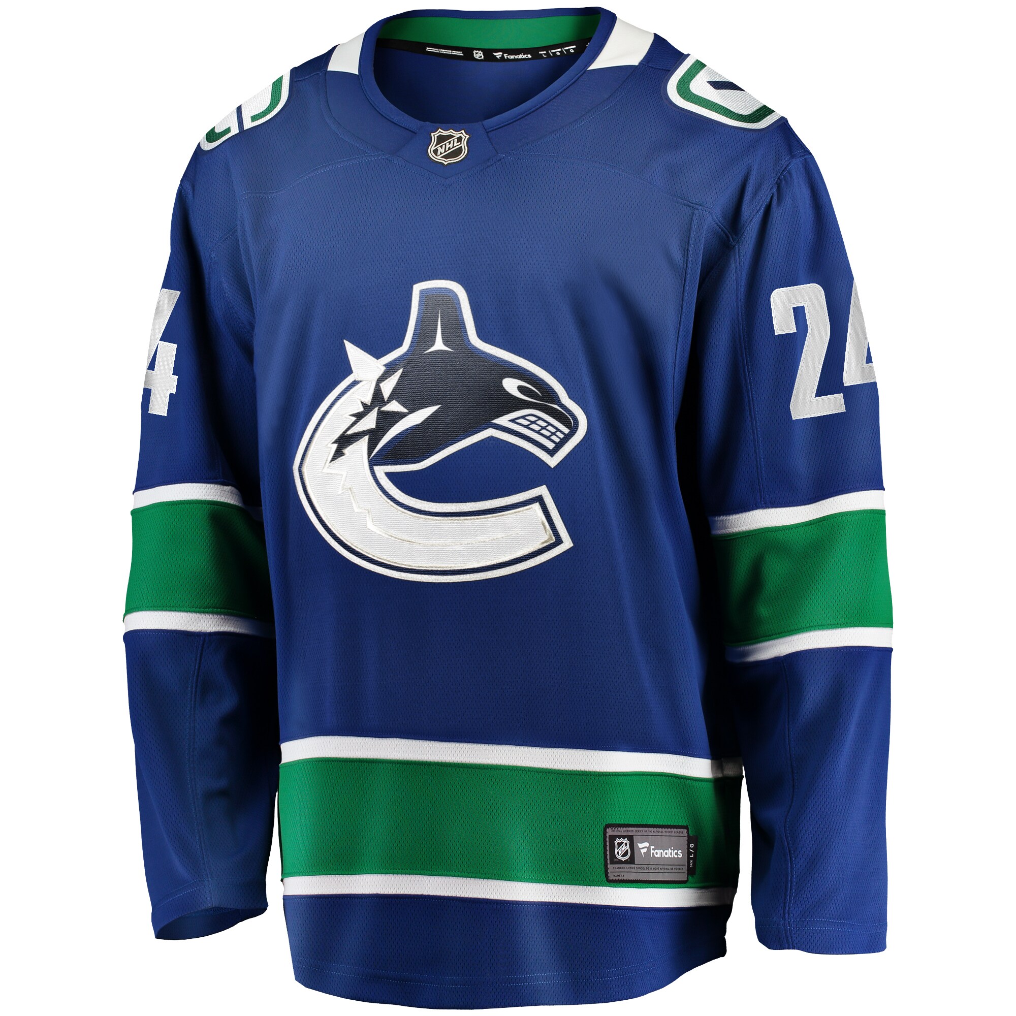 Alternative view of Men's Vancouver Canucks Pius Suter Blue Home Premier Breakaway Player Hockey Jersey - JS128 
