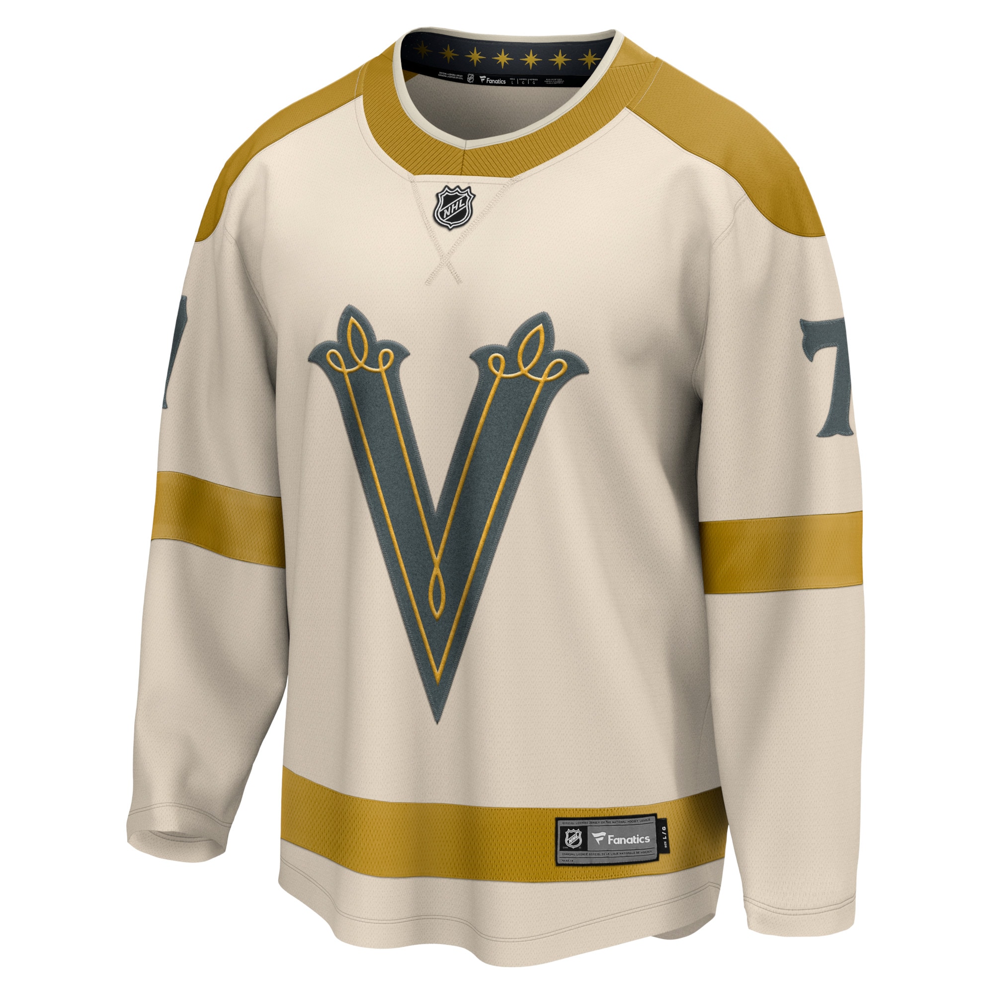 Alternative view of Men's Vegas Golden Knights Alex Pietrangelo Cream 2024 NHL Winter Classic Breakaway Player Hockey Jersey - JS597 