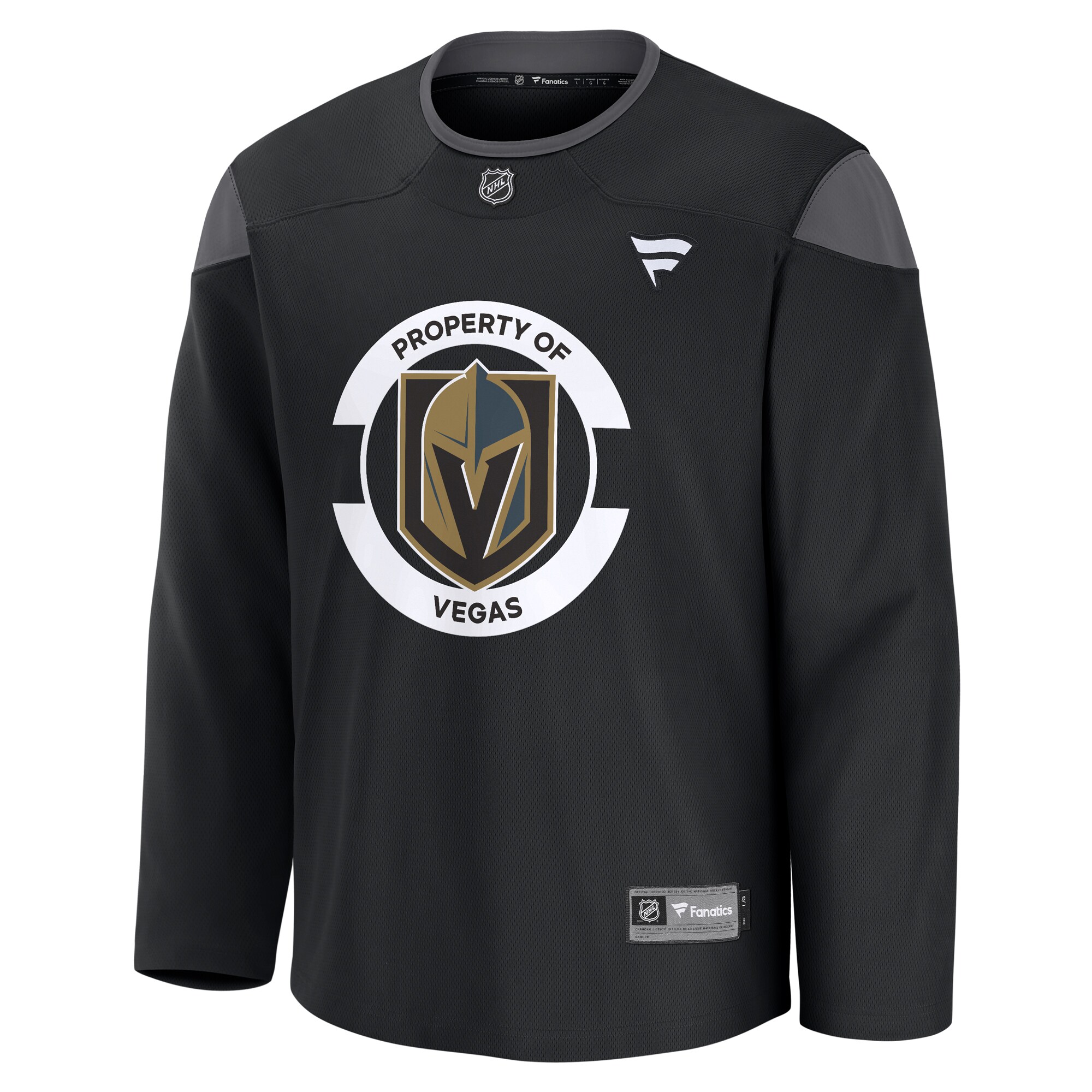Alternative view of Men's Vegas Golden Knights Black Team Practice Hockey Jersey - JS790 